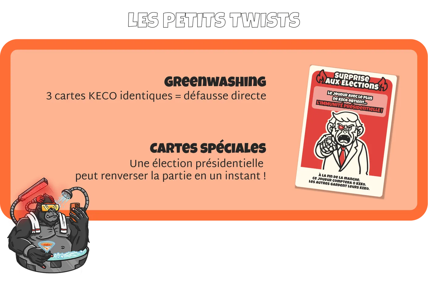 Schéma des petits twists : greenwashing et cartes spéciales